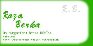 roza berka business card